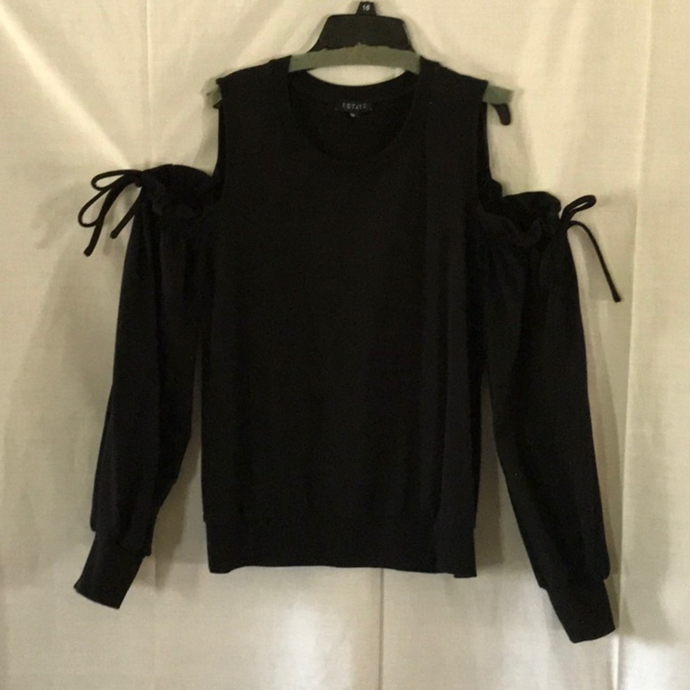 Knit cold shoulder top